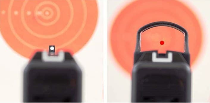 optique ou guidon hausse pour pistolet glock