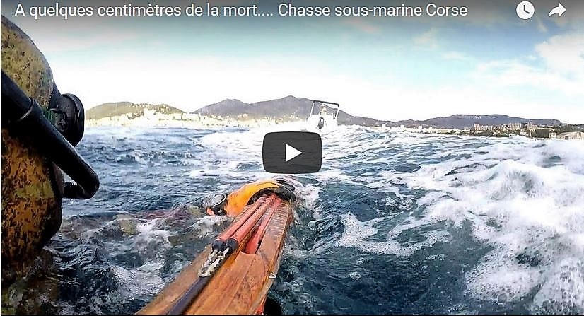 Vidéo : A quelques centimètres de la mort.... Chasse sous-marine. chasse sous marine en corse